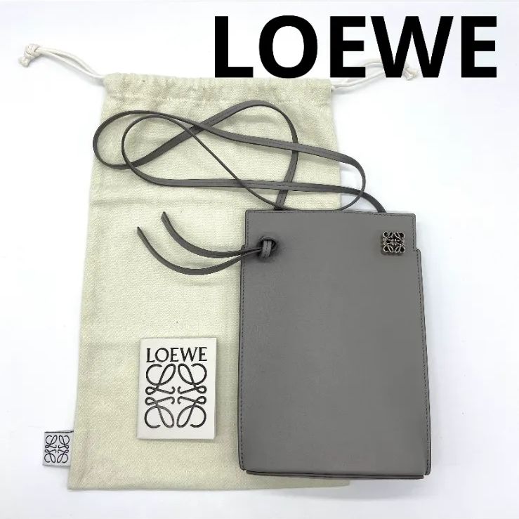 美品】 LOEWE ロエベ グレー スマホショルダーバッグ ダイス