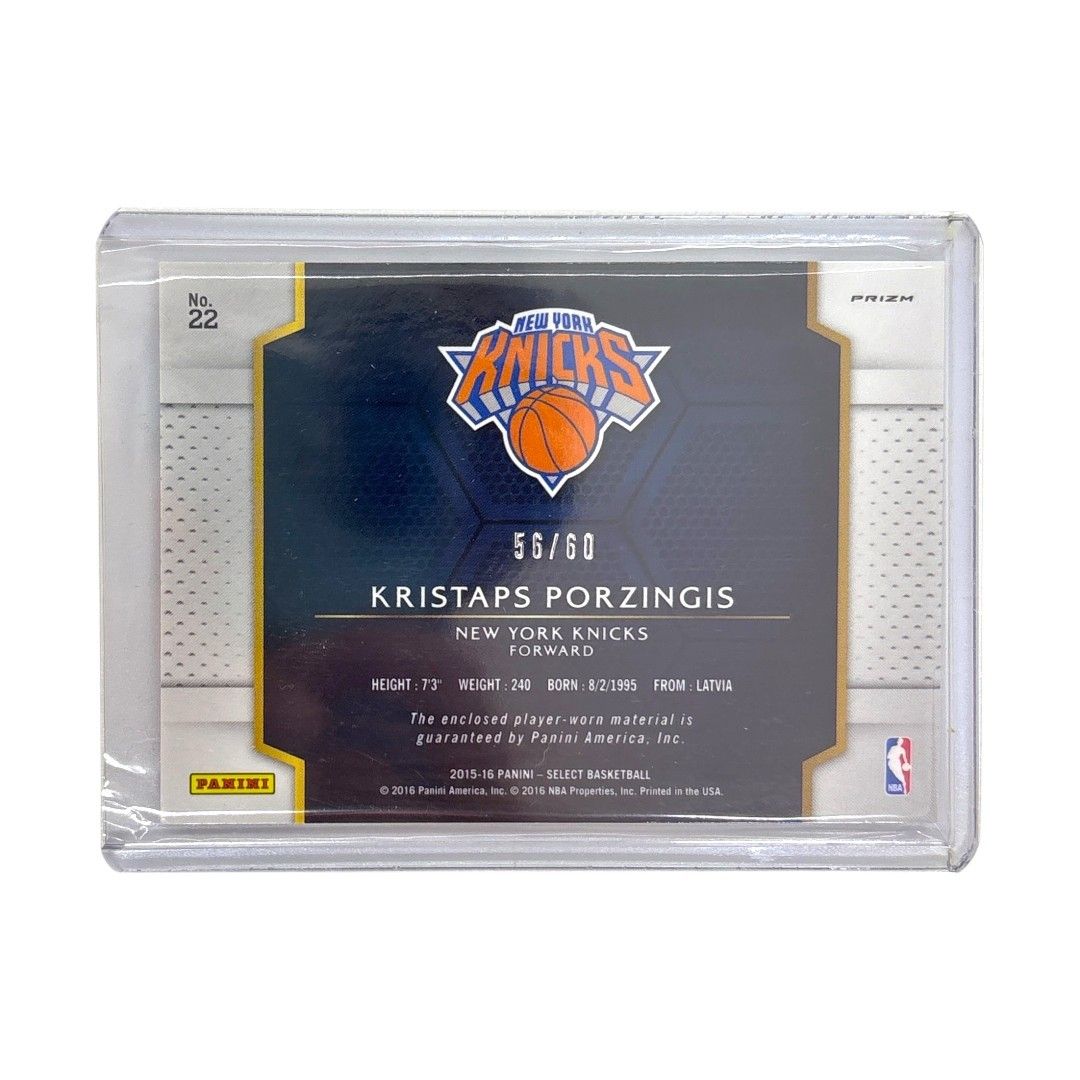 PANINI NBAカード SELECT PRIZM KRISTAPS PORZINGIS NEW YORK KNICKS 56/60 #22 送料無料 中古 IT1 楽天市場】【中古】 PANINI NBAカード SELECT PRIZM KRISTAPS