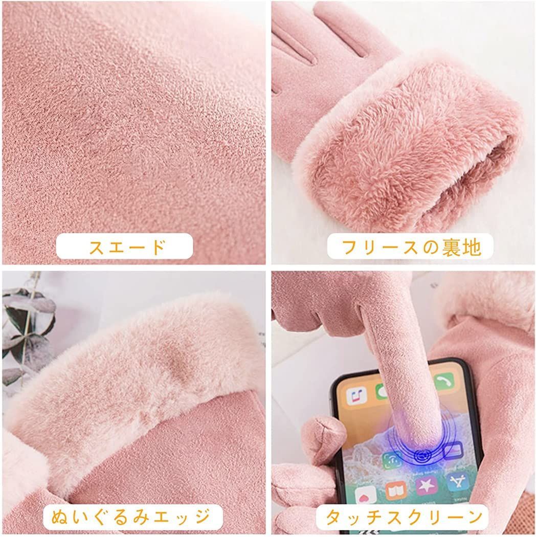 まもなく終了 暖かい てぶくろ グローブ 秋冬 女性冬用手袋 スマホ操作対応 裏起毛 手袋 自転車 バイク アウトドア 防寒 通勤通学 旅行手袋 レディース BAYAGIN プレセント 冬小物