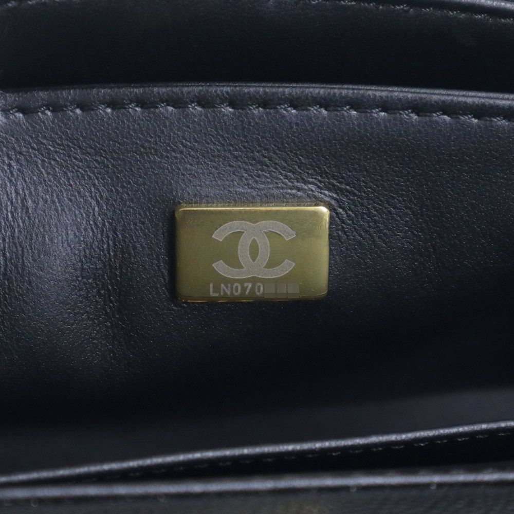 シャネル AS5164 ハンドバッグ ブラック  CHANEL マトラッセ ハンドル ミニ キャビアスキン CHANEL - シャネル AS5164 ハンドバッグ ブラック CHANEL マトラッセ