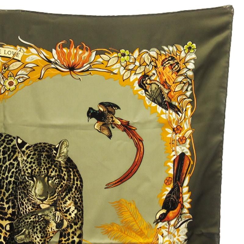 HERMES エルメス Jungle Love ジャングルラブ カレ 90 スカーフ