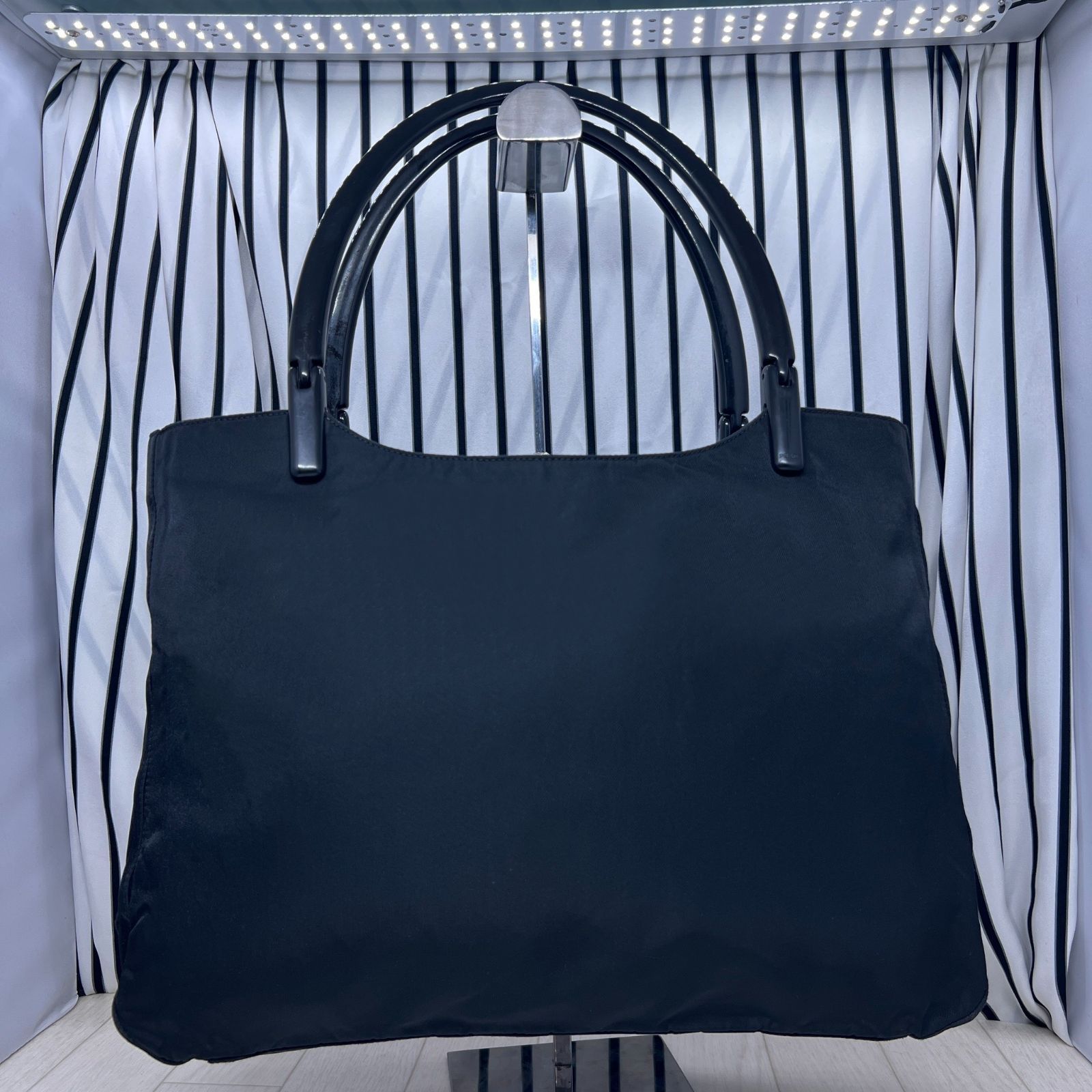 美品 鑑定済】 PRADA オールレザー 黒 トートバッグ A4収納可能（美品 