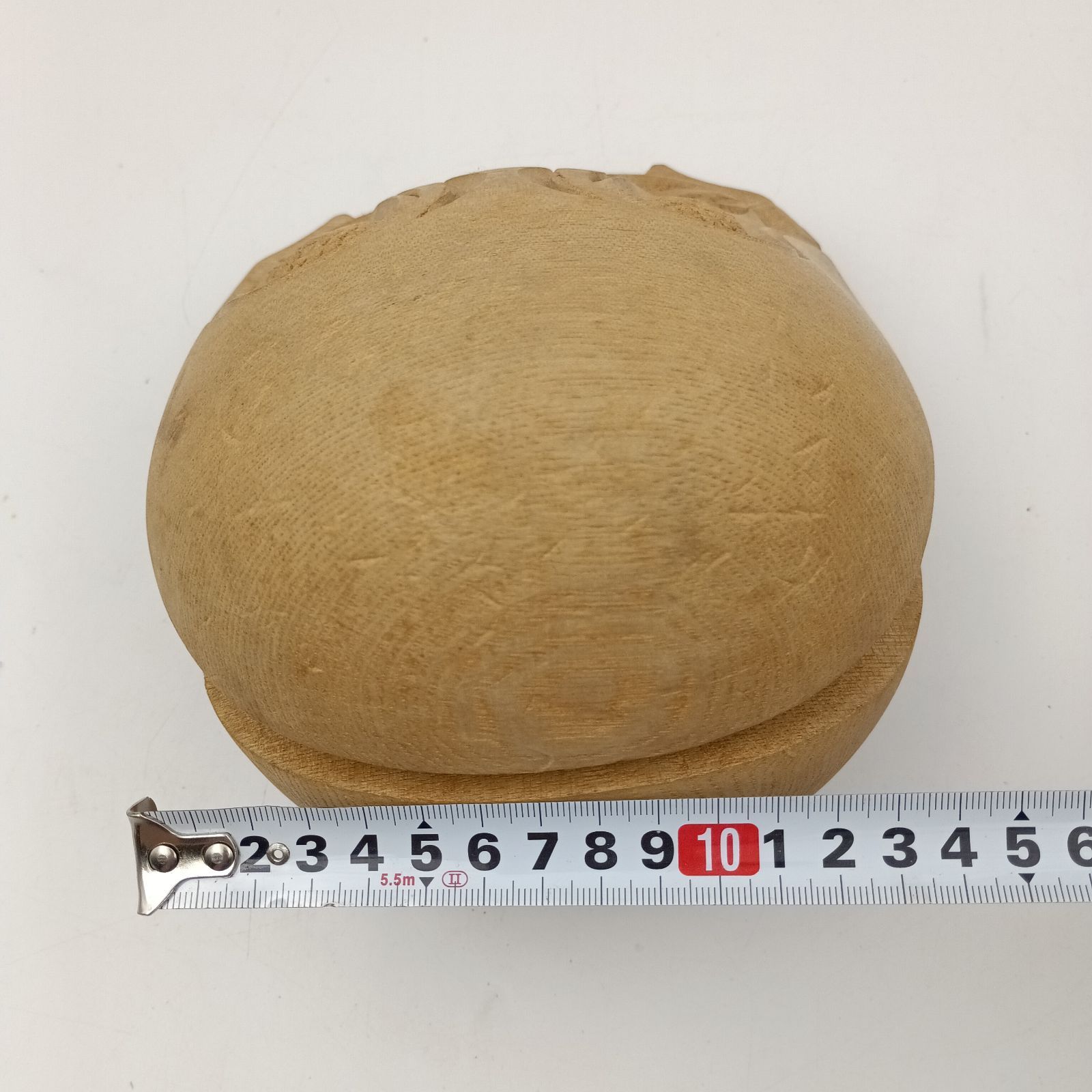 K-0663】木魚 龍彫 玉鱗工 寺院 仏具 鳴り物 仏教美術 幅約15
