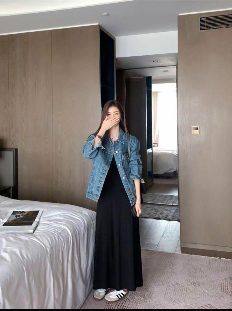 大人 ニットタイトロングワンピース