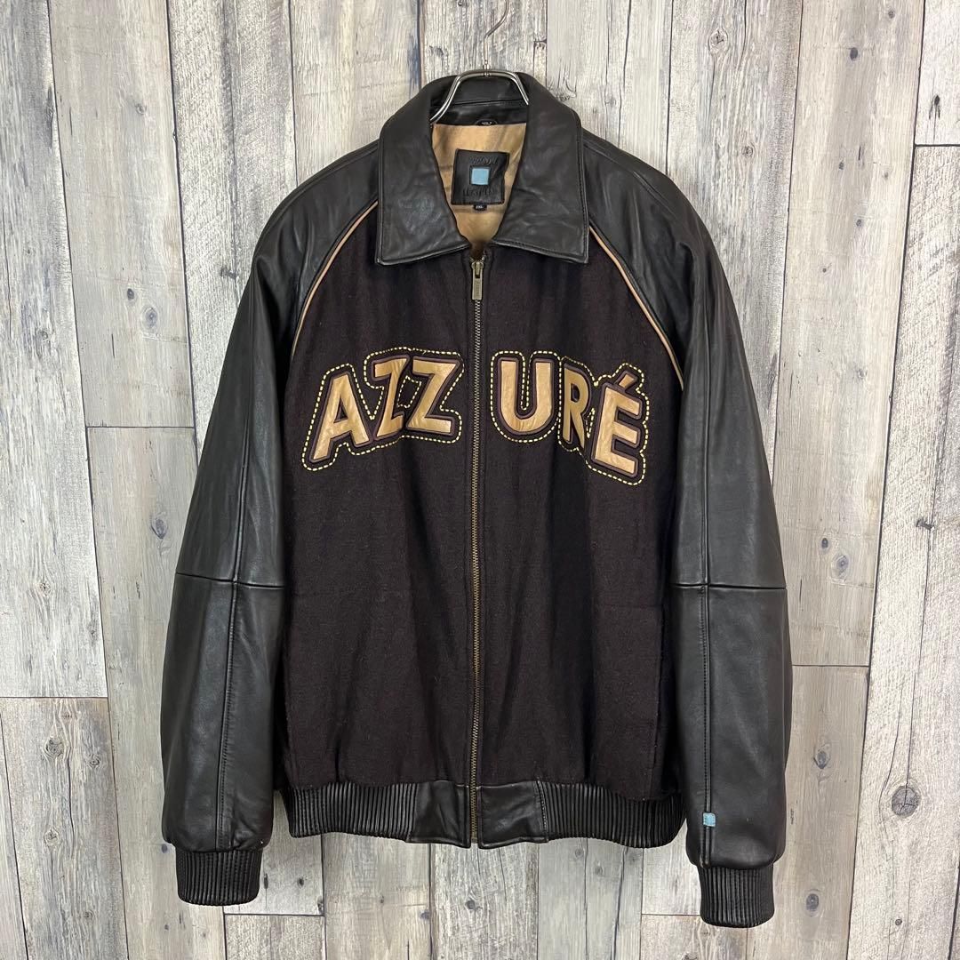 OLD AZZURE LEATHER アズール 本革 レザージャケット 2XL