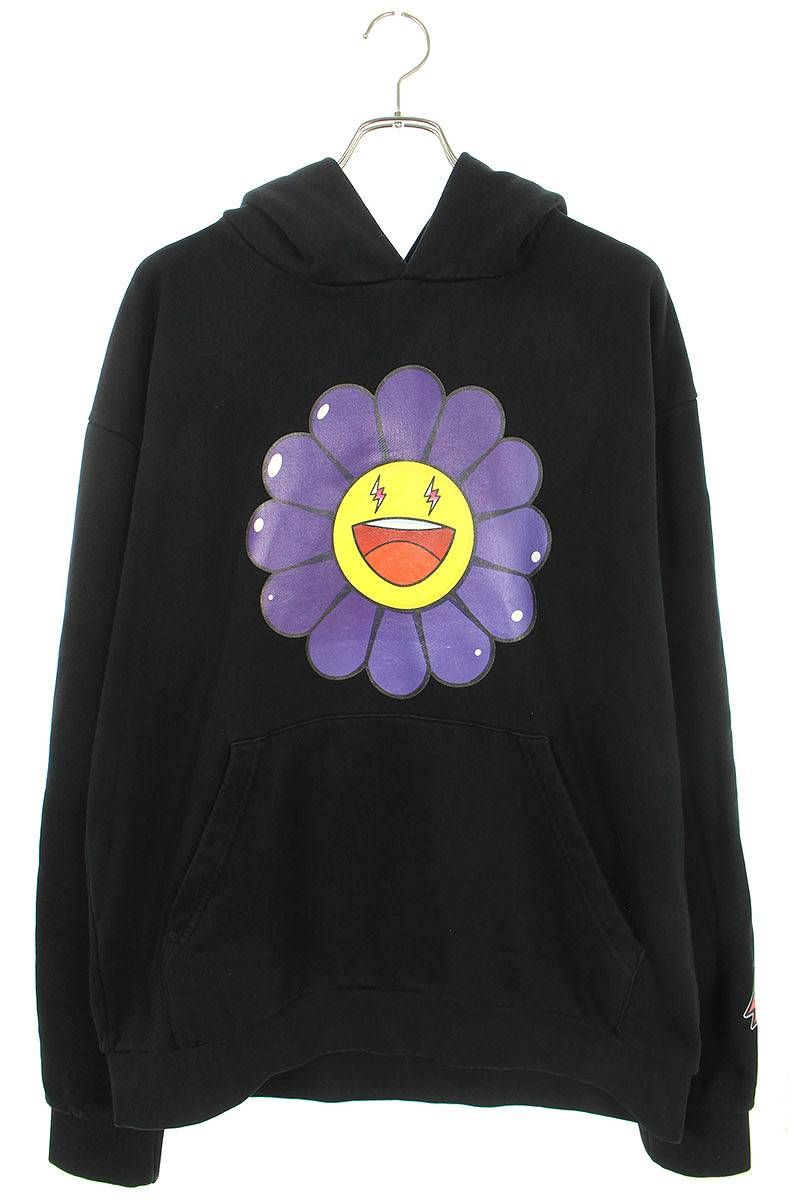 ムラカミタカシ MURAKAMITAKASHI J Balvin Morado Flower Hoodie