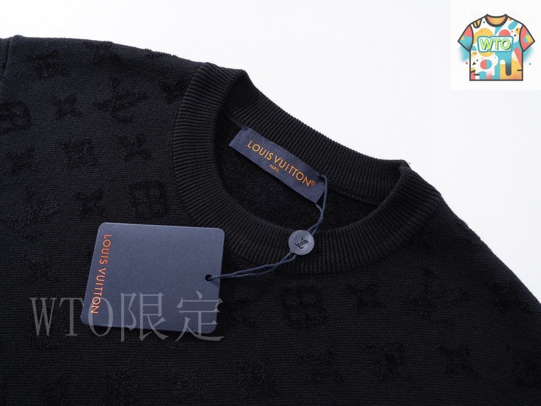 今日WTO】Louis Vuitton 25SS モノグラムジャカードニット T 今日WTO】Louis Vuitton 25SS モノグラムジャカードニット T