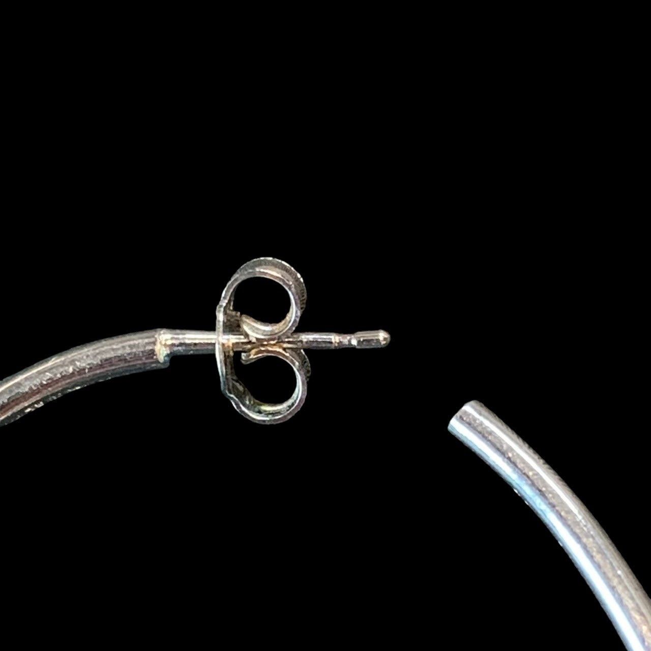 CELINE セリーヌ アクセサリー ピアス シルバー フープ 楕円 SCA4128