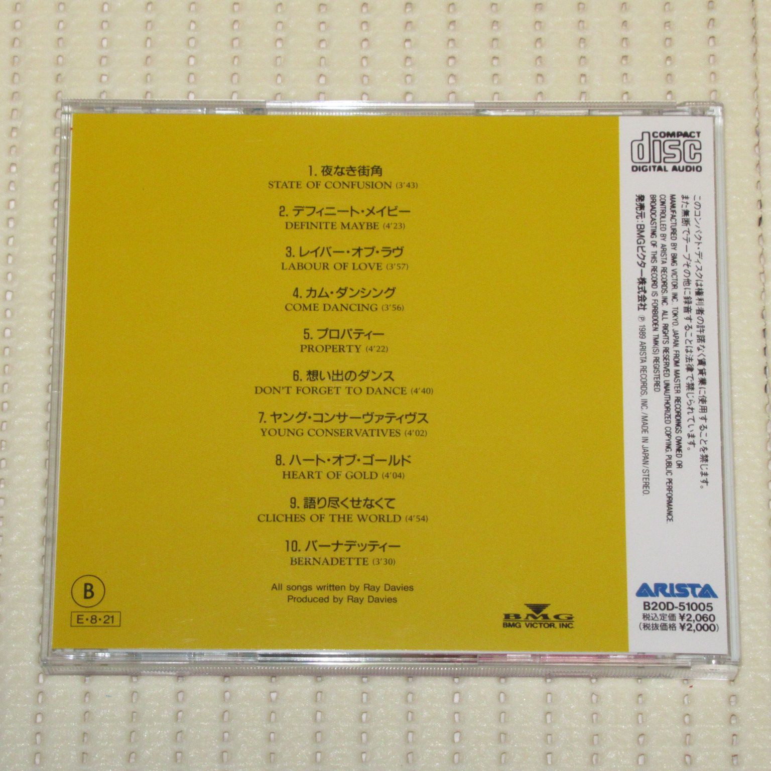 CD キンクス ステイト・オブ・コンフュージョン ～ 夜なき街角 帯付