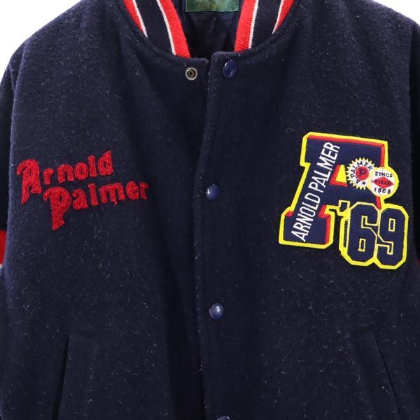 アーノルドパーマー スタジャン 150 ネイビー系 Arnold Palmer ロゴ