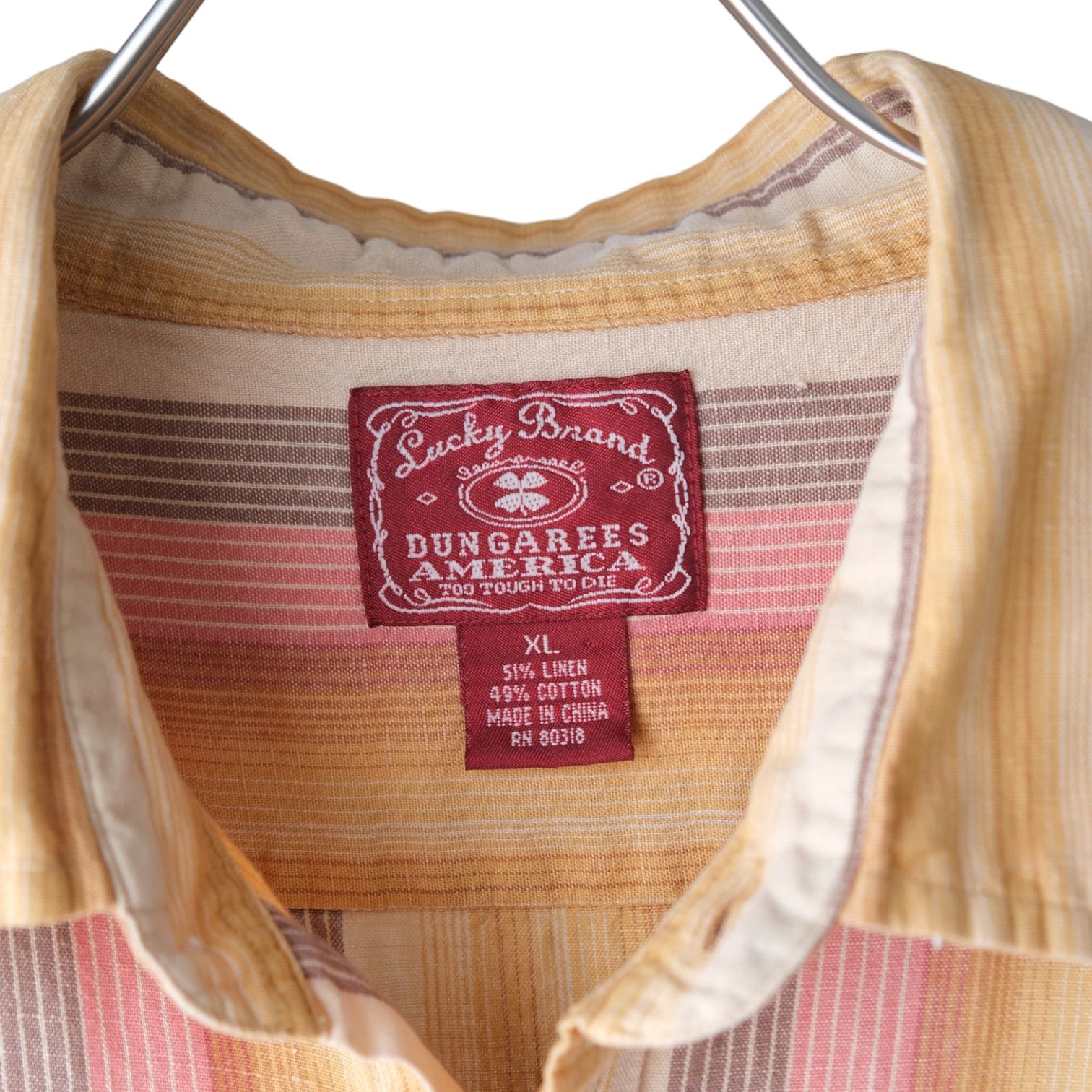 Lucky Brand DUNGAREES AMERICA Linen Stripe Shirt