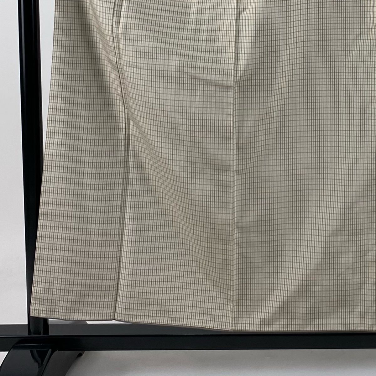 小紋 身丈157.5cm 裄丈64.5cm M 袷 ベージュ 正絹 秀品