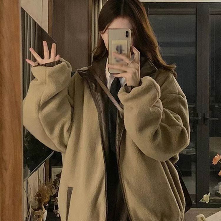 レザージャケット リバーシブル フェイク レザー ジャケット レディース ジャケット ブルゾン ボアブルゾン ボアジャケット 裏ボア ストリート系 暖かい レトロ カジュアル S M L XL 2XL nljydm0247 LLC-HASEGAWATOSO_COM