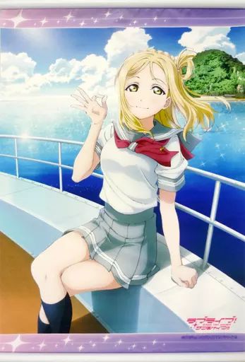 直筆サイン入り　ラブライブサンシャイン　大原鞠莉等身大タペストリー 中古】タペストリー 小原鞠莉(制服) A2タペストリー 「ラブライブ