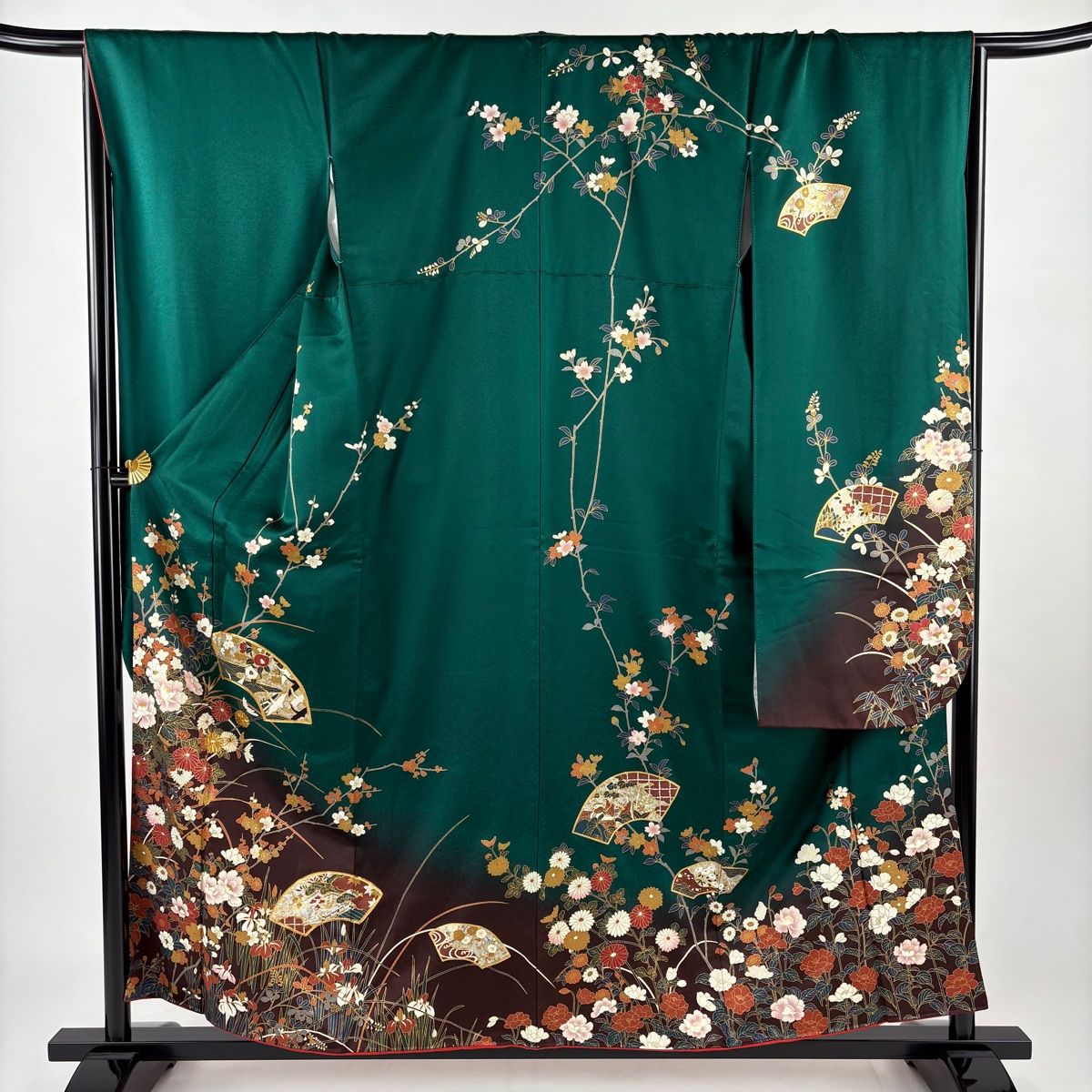 作家もの 訪問着 梅 たたき染 流水 着物 035w 作家もの 訪問着 梅