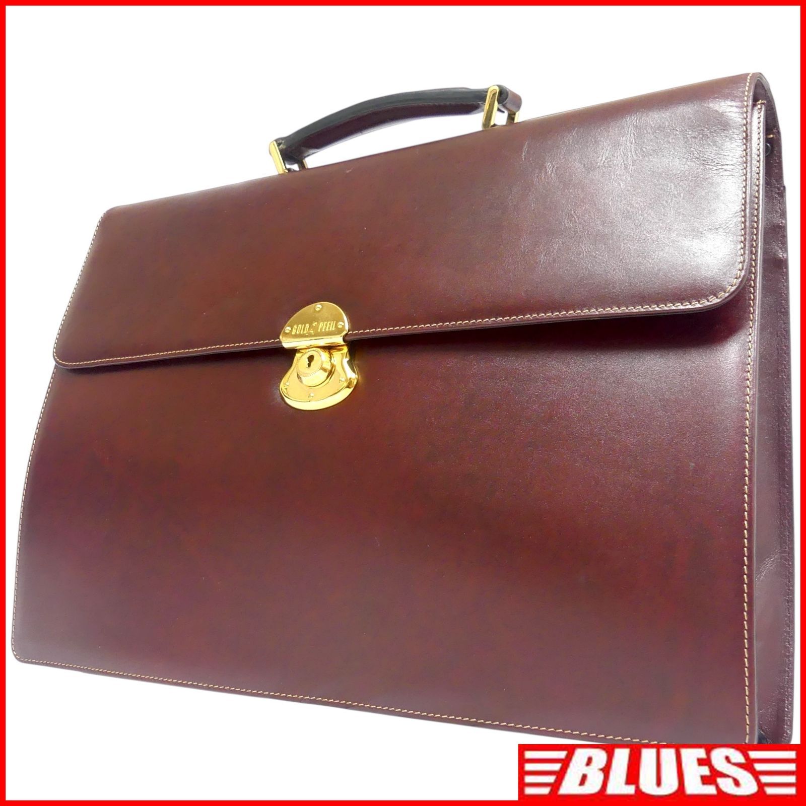 GOLD PFEIL ゴールドファイル ビジネス ブリーフケース A4 ボルドー