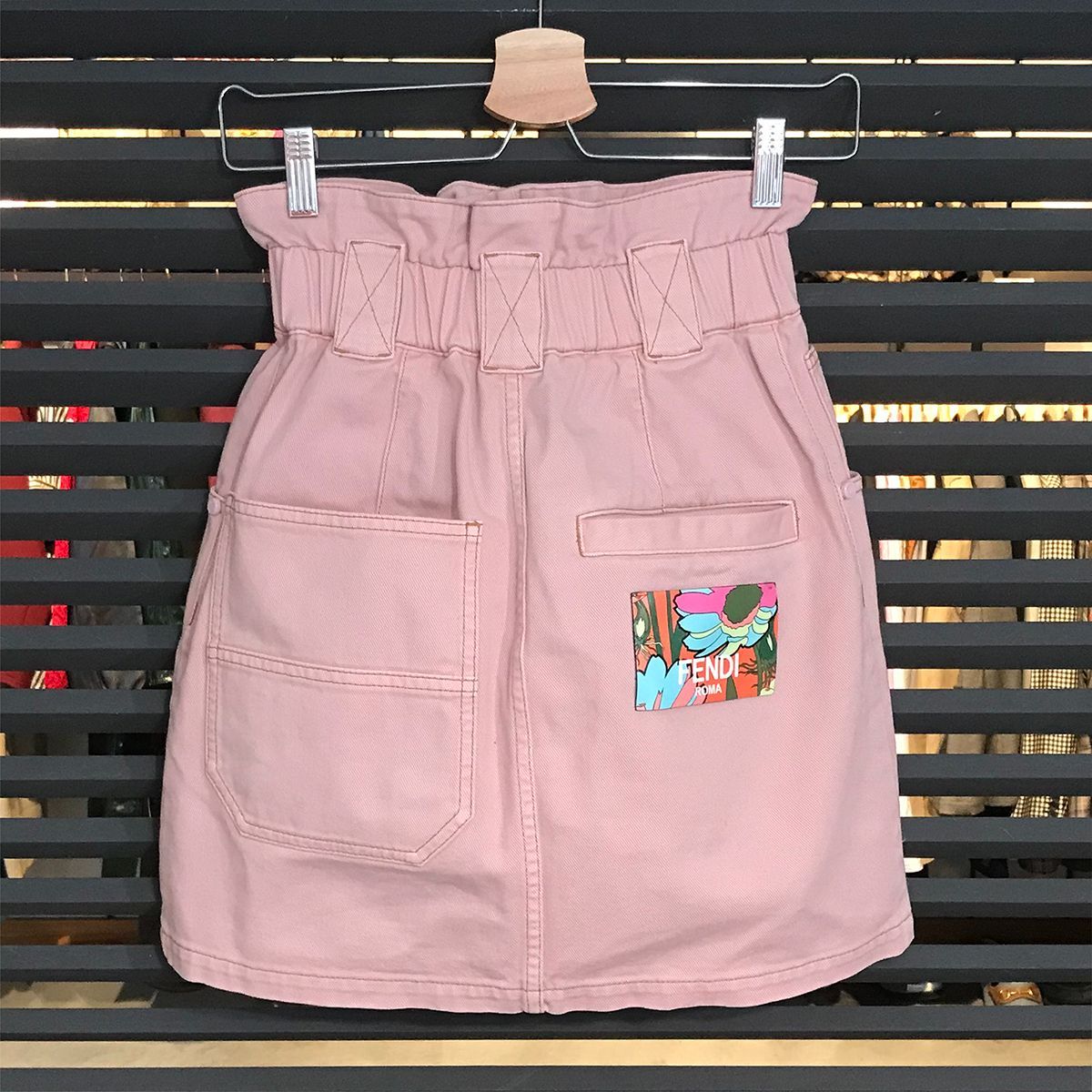 正規店買付【FENDI】ピンクFFシルク スカート 新作】フェンディ ピンク スカート