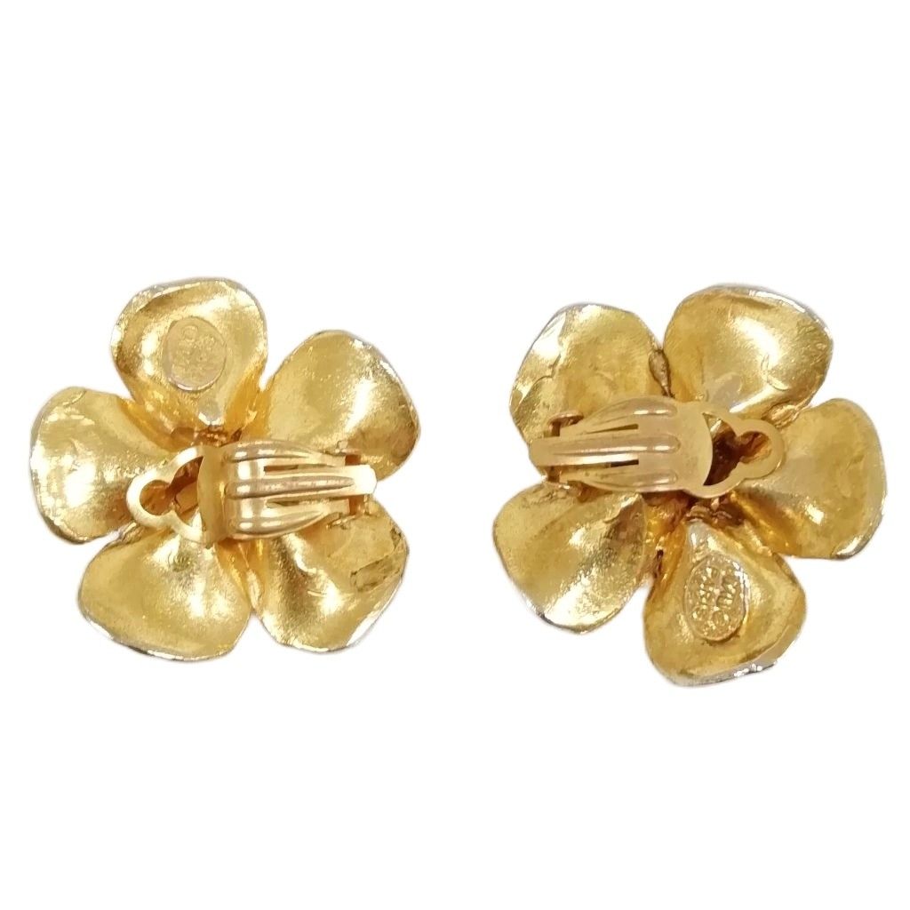 高品質保証。 IKUO PARIS イクオ ヴィンテージ フラワー イヤリング ゴールド 高品質で。