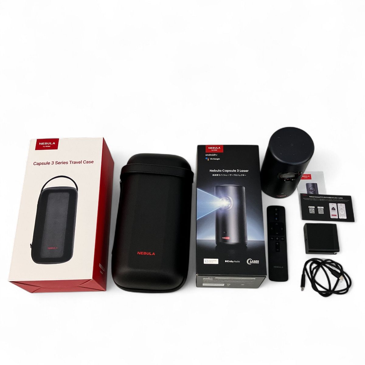 ANKER D2426 NEBULA capsule 3 laser モバイルレーザープロジェクター アンカー 良好 Z10481192