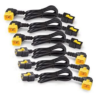 【中古】(非常に良い)APC Power Cord Kit (6 ea) Locking C19 to C20 (90 Degree) 1.2m AP8714R