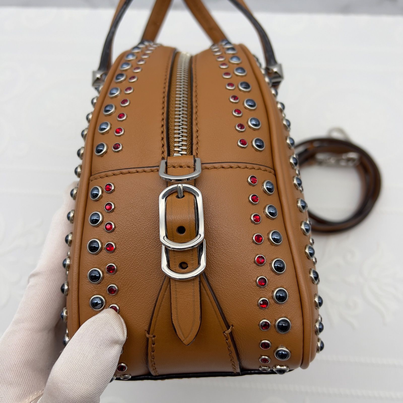 ジミーチュウ JIMMY CHO VARENNE BOWLING S スタッズ JCロゴ