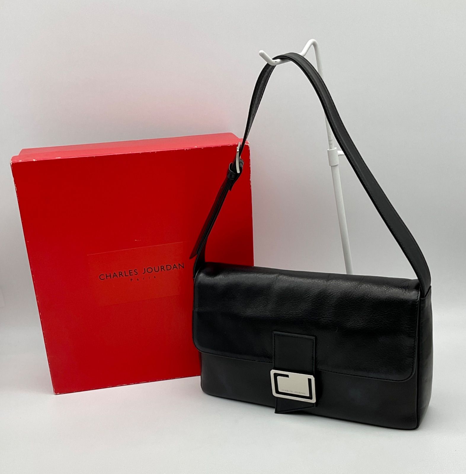 CHARLES JOURDAN シャルルジョルダン レザー ハンドバッグ 【中古】A 
