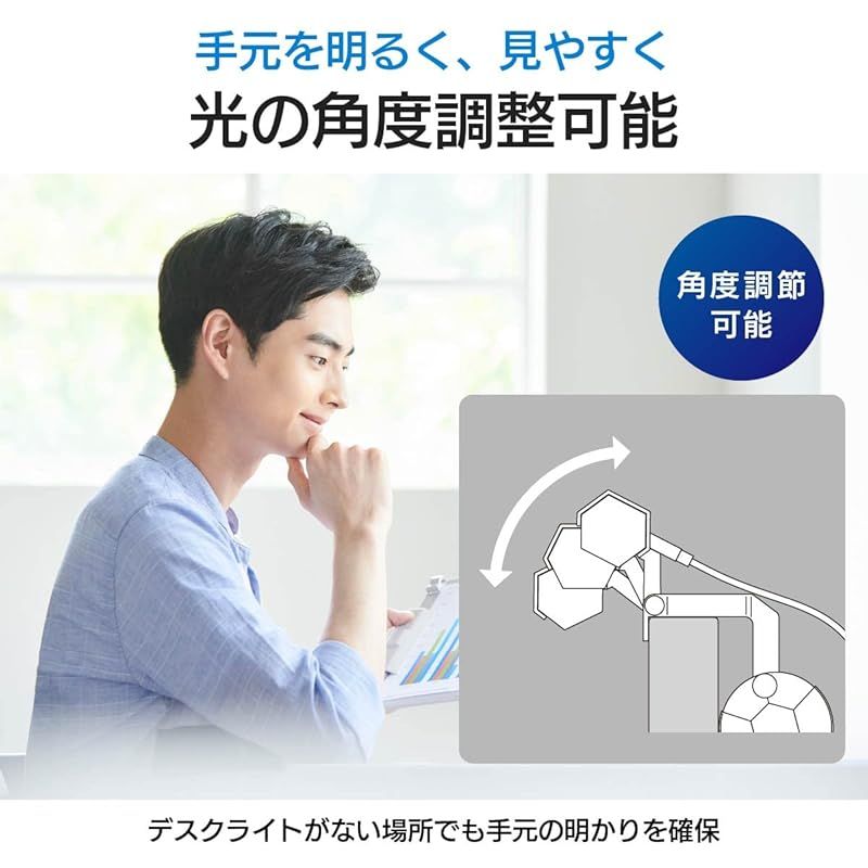 オーム電機_PCGEAR モニターライト 液晶モニター用 LED 引掛け式 USB電源 調光 調色 OA-SML02-K 01-3628 OHM ブラック 1