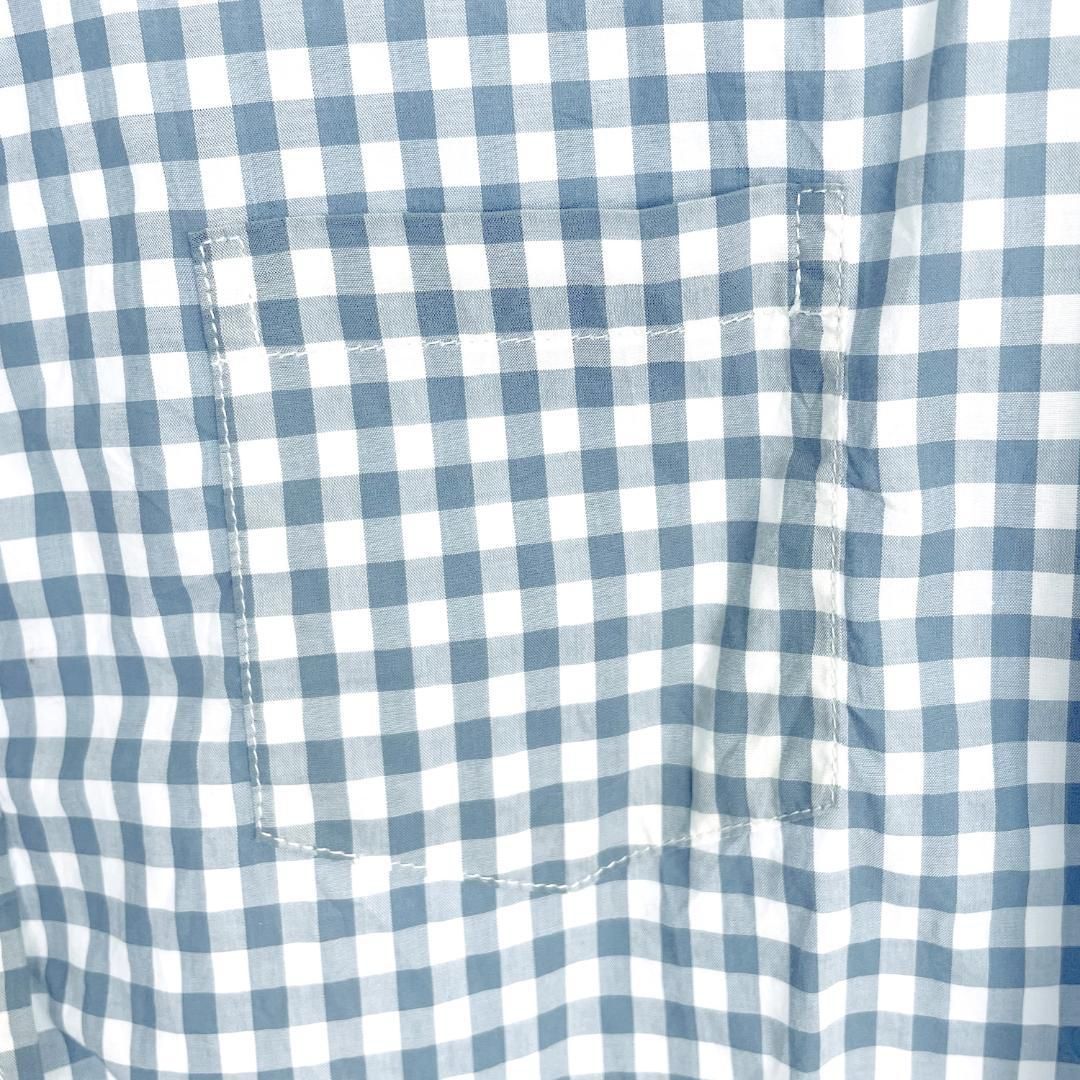  Frank＆Eileen 長袖 スキッパーシャツ XXS ブルー 長袖 シャツ ブラウス