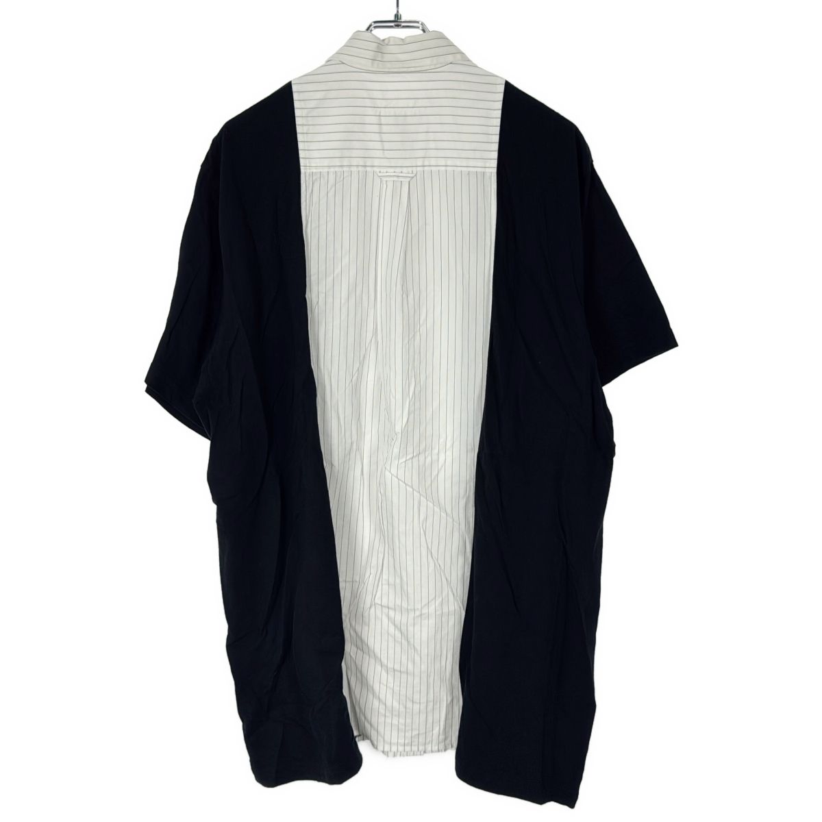MM6 Maison Margiela  エムエムシックス メゾン マルジェラ 18SS ストライプジャージーショートスリーブシャツ S32CT0974 ブラック ホワイト 38 ITC3CXFLDCOY MM6 Maison Margiela エムエムシックス メゾン マルジェラ 18SS