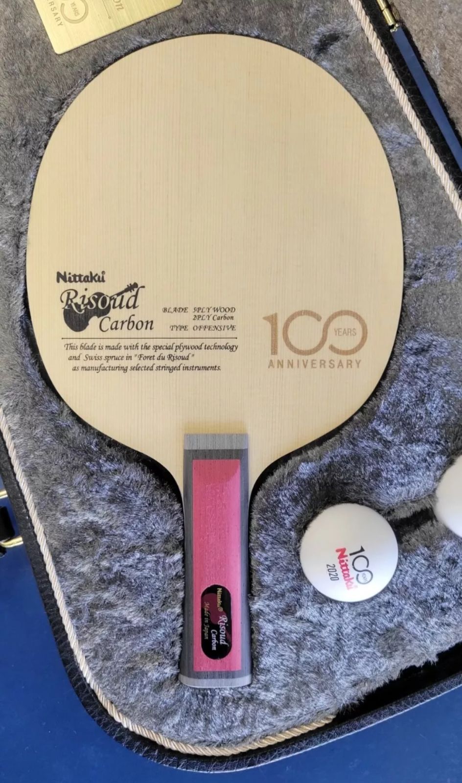 卓球 ラケット リズーカーボン 100本限定ラケット ニッタク 100周年 鍵 