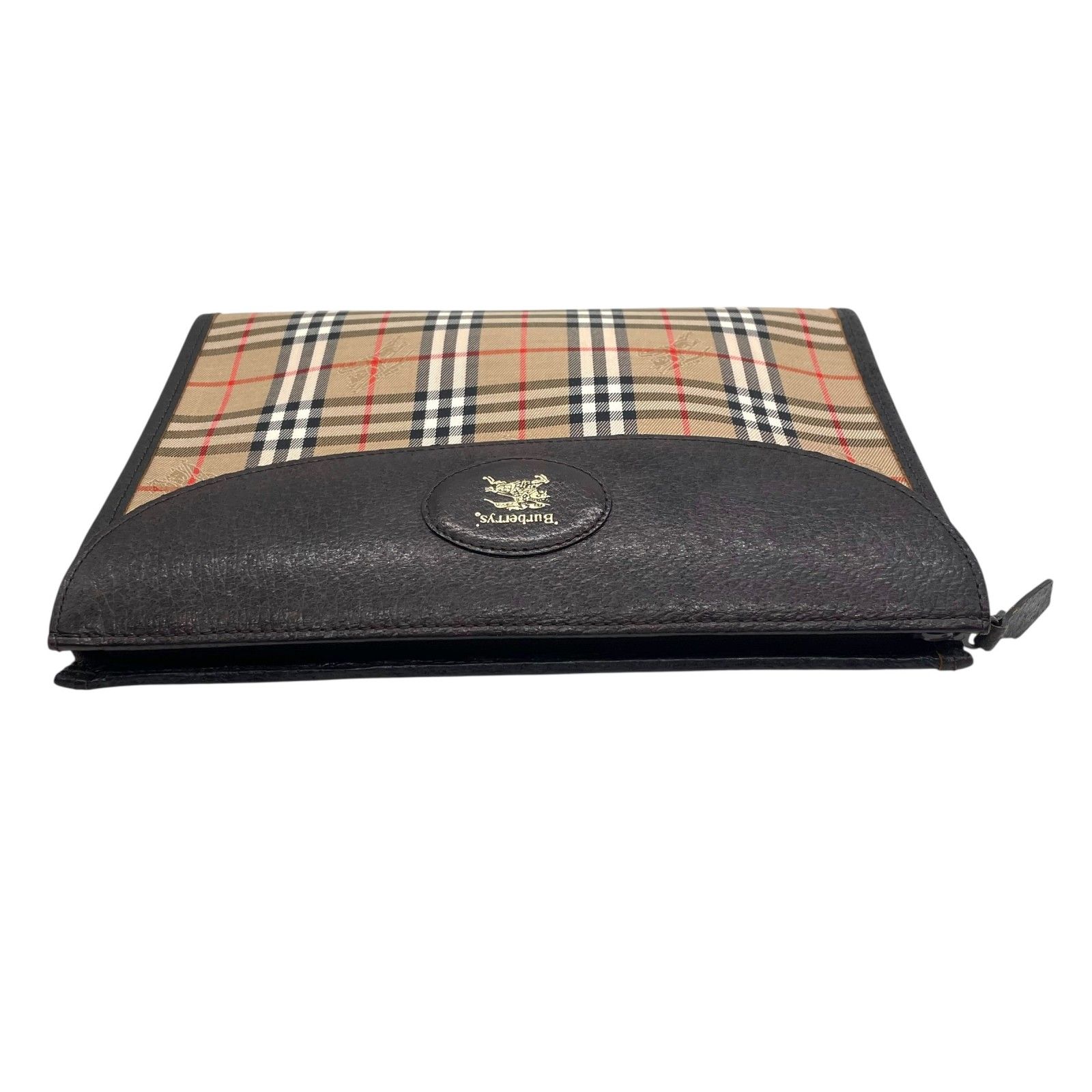 極美品 Burberry バーバリー クラッチバッグ ノバチェック シャドー