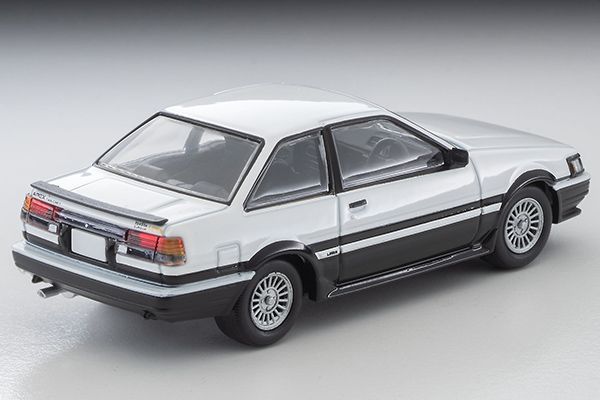 トヨタ カローラレビン 2ドア GT-APEX 85年式（白／黒）LV-N304c【トミーテック社1/64ミニカー】【トミカの時】