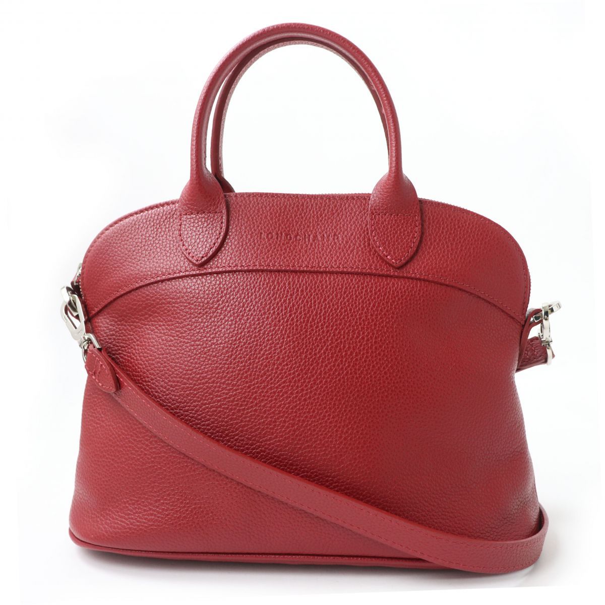 極美品☆LONGCHAMP ロンシャン ルフローネ 2WAYレザー トップハンドル 