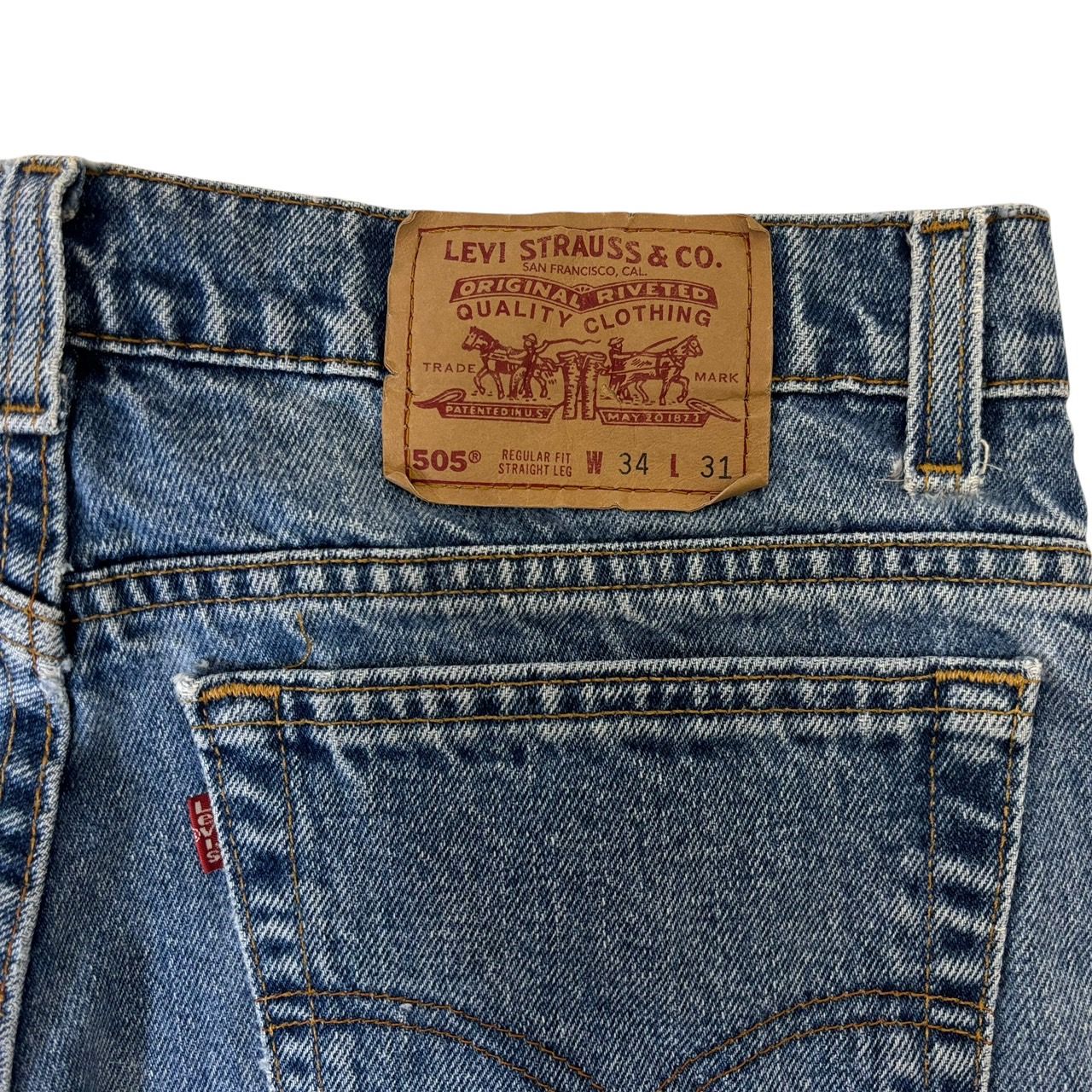 【W34 L32】90s USA製 levi's リーバイス 505 501型 Levi's - 90s リーバイス Levi's 505 W34 L32 デニムパンツ