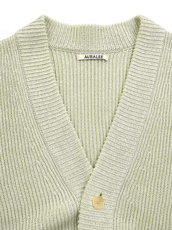 24SS AURALEE　オーラリー　リブニット　カーディガン 中古・古着通販】AURALEE (オーラリー) スーパーハードツイスト