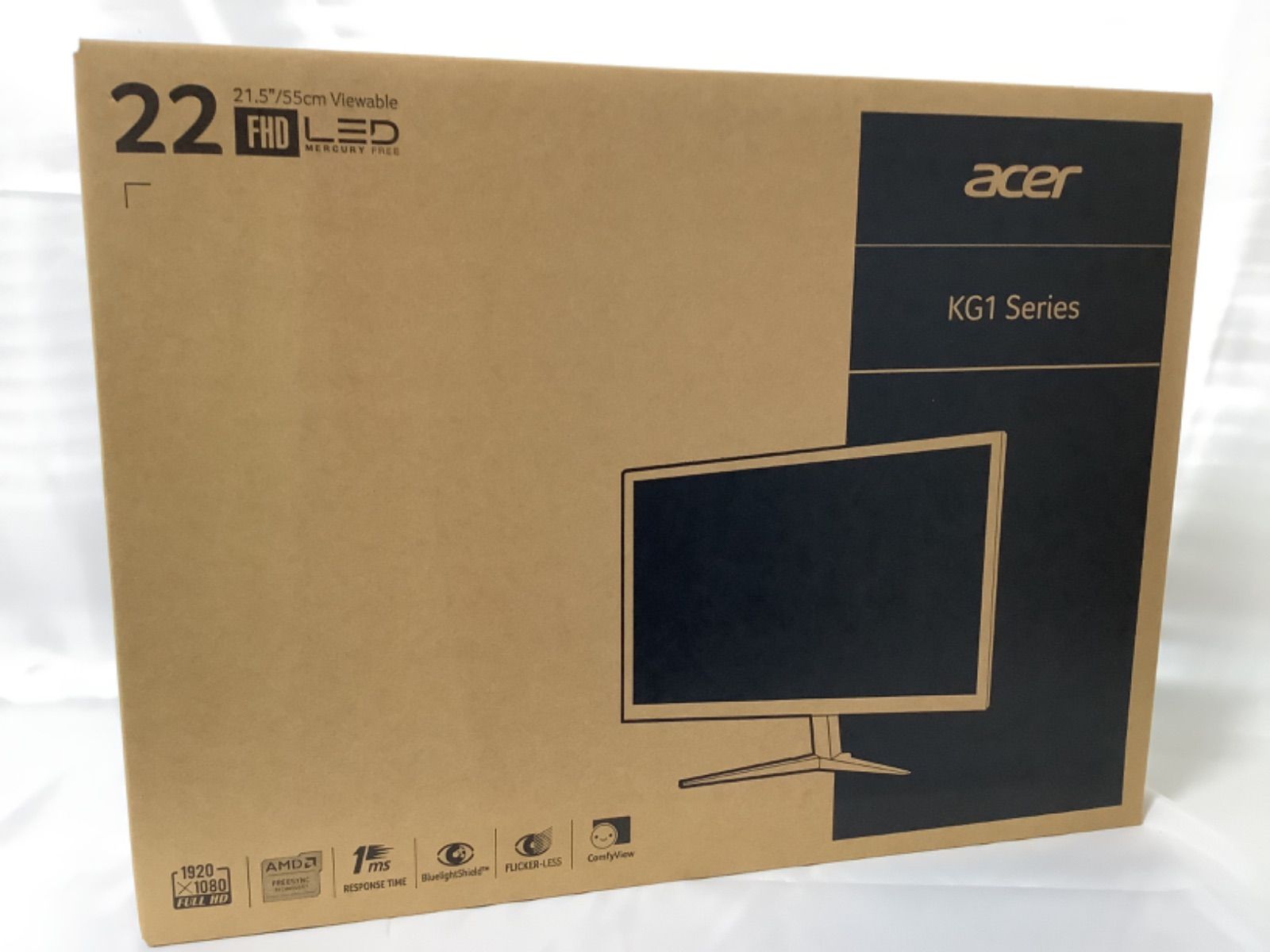 可愛すぎるフェミニンデザイン♪ Acer ゲーミングモニター SigmaLine KG221QAbmix 21.5インチ TN 非光沢 フルHD 1ms (GTG) 75Hz Free