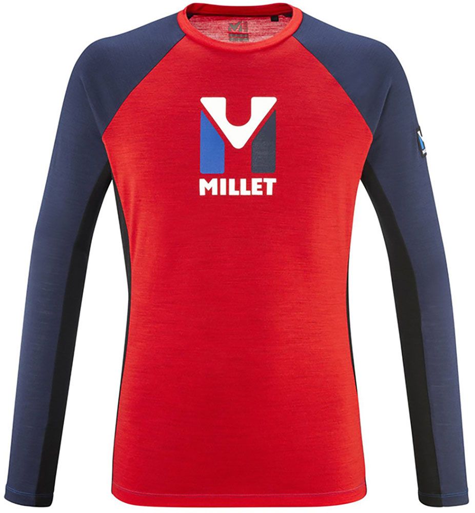 ミレー MILLET アウトドア TRILOGY WOOL TS LS M MIV9946 0348 ROUGE|NOIR