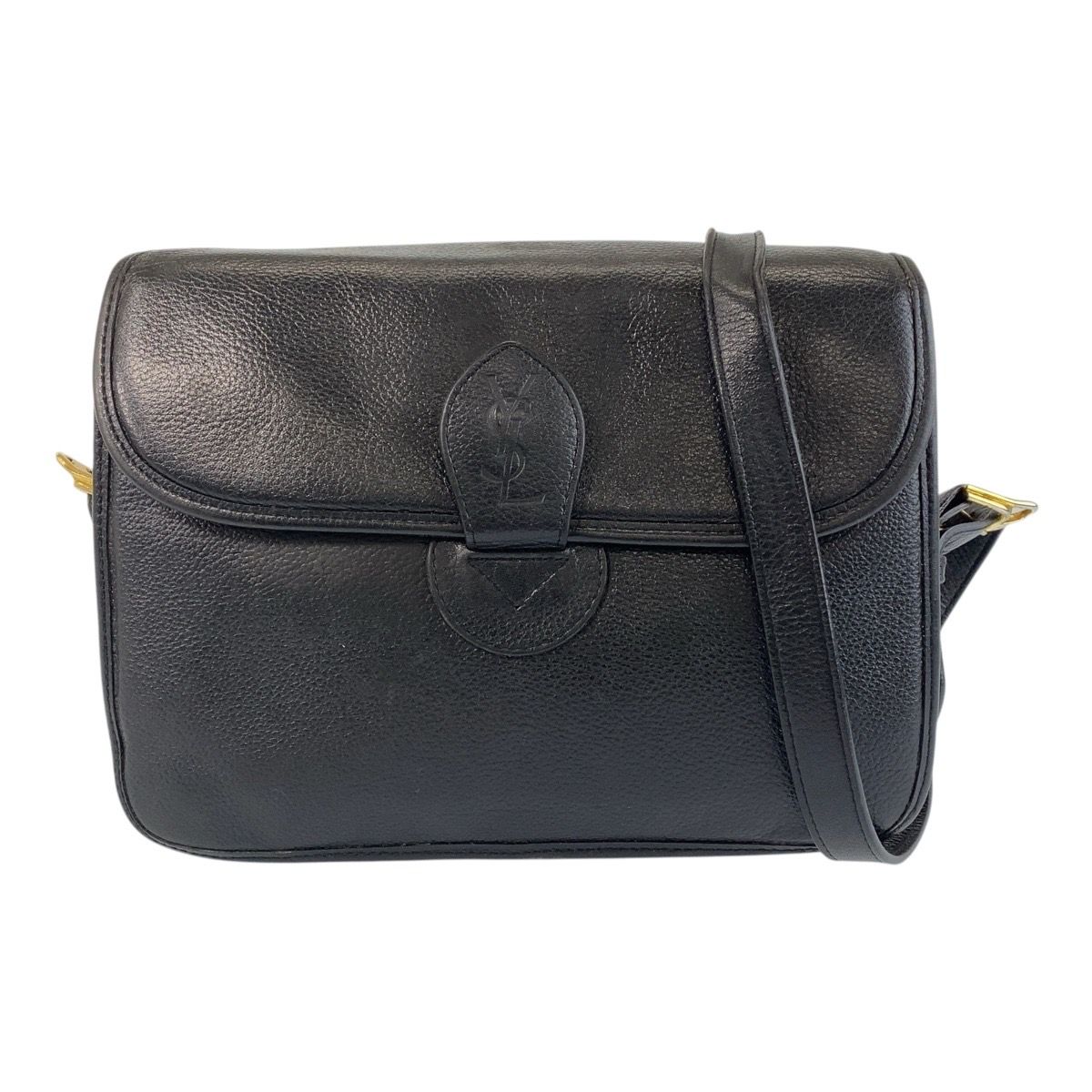 美品 YVES SAINT LAURENT イヴ サンローラン YSL ブラック 黒 ゴールド  