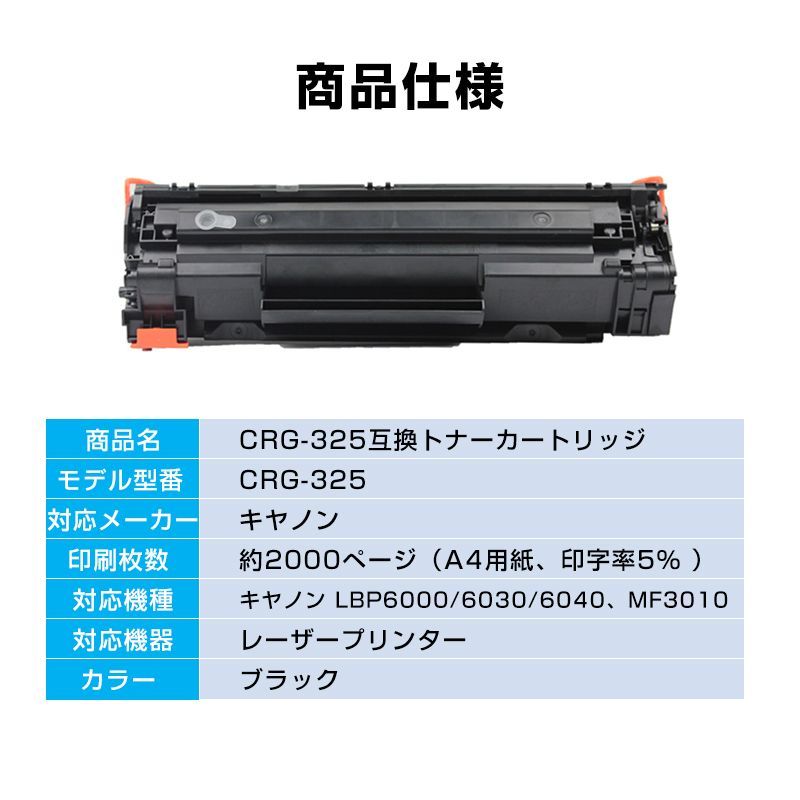 Canon キヤノン LBP6040 LBP6030用 互換 カートリッジ トナー CRG-325