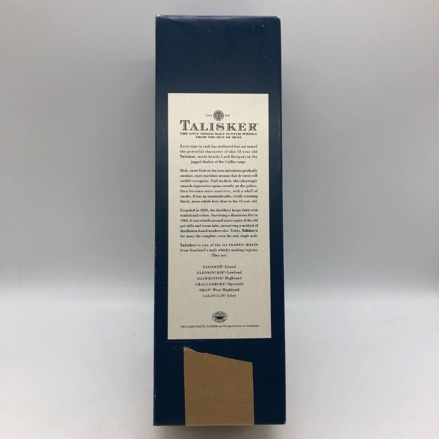 タリスカー 18年 旧 700ml 45.8% TALISKER 【W4】 - メルカリ