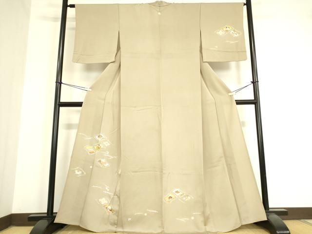 平和屋着物▽訪問着 単衣 花松文 正絹 逸品 DAAW9233sf