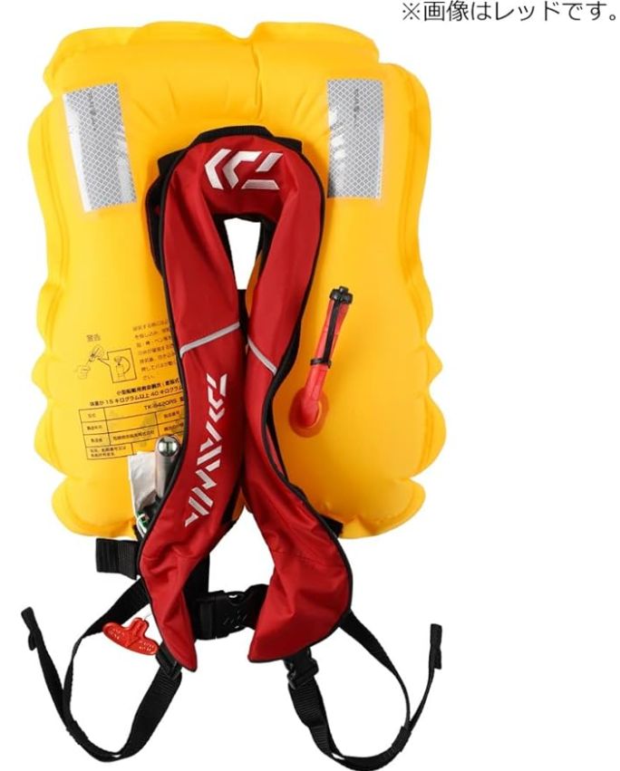 ダイワ チャイルドライフジャケット 肩掛けタイプ自動 DF 2822 手動膨脹式 ブラック 国土交通省型式承認取得 桜マーク タイプA 子供 キッズ 救命胴衣 daiwa