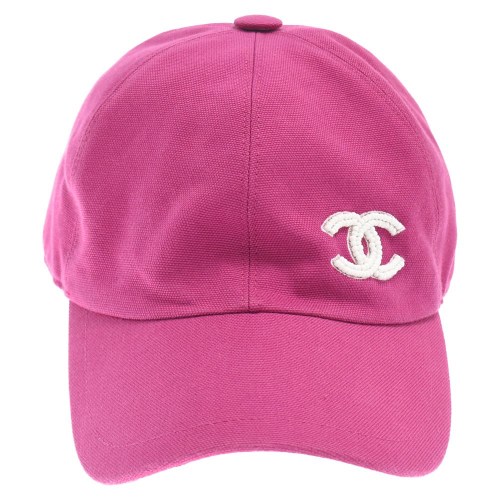 CHANEL (シャネル) 23SS CocoMark Logo Cap ホワイトビーズココマーク