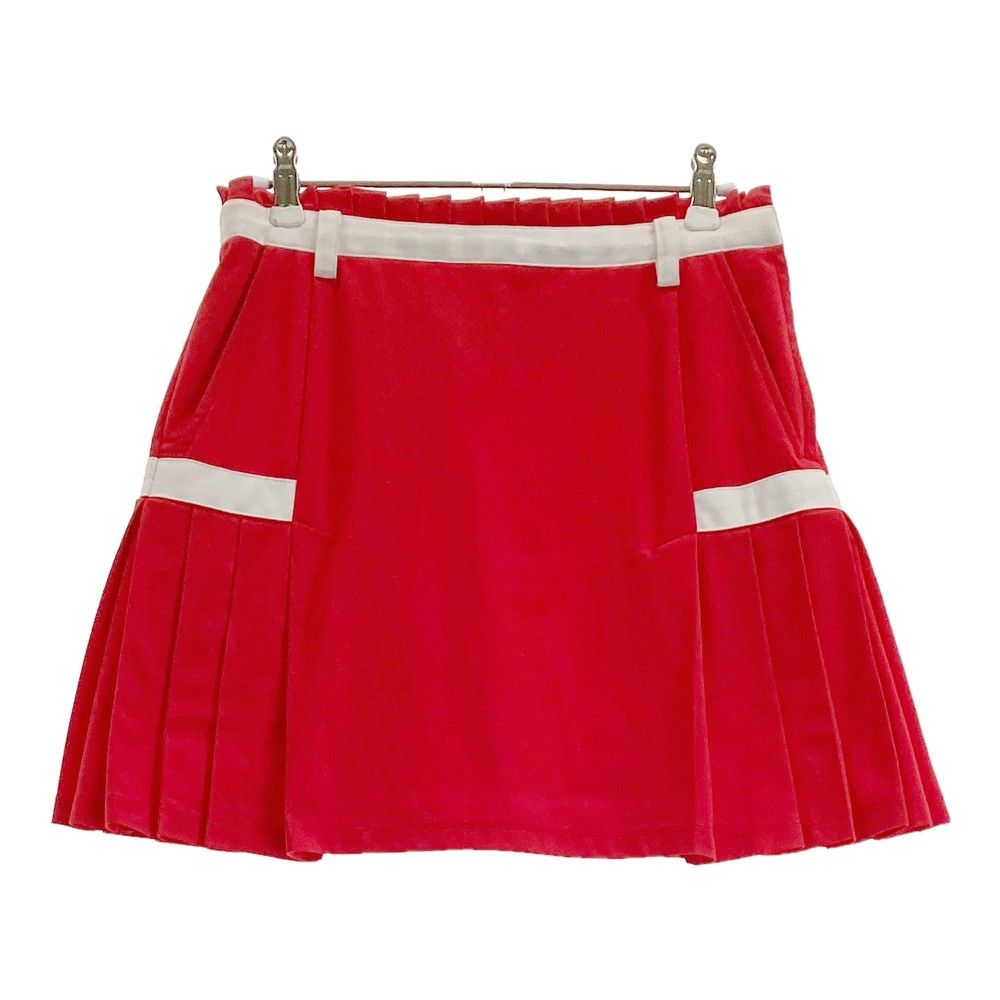 サイズ：36 ARCHIVIO アルチビオ 裏地付 スカート プリーツ切替 レッド系 [240101386655]# ゴルフウェア レディース ストスト