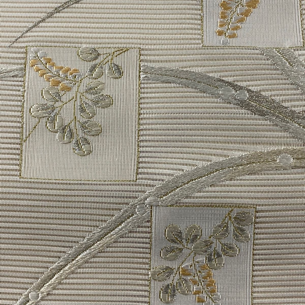 専用帯1852 ●高級 正絹 夏帯 松葉仕立て 名古屋帯 名古屋帯 美品 秀品 夏帯 八寸名古屋帯 松葉仕立て やまと 束ね