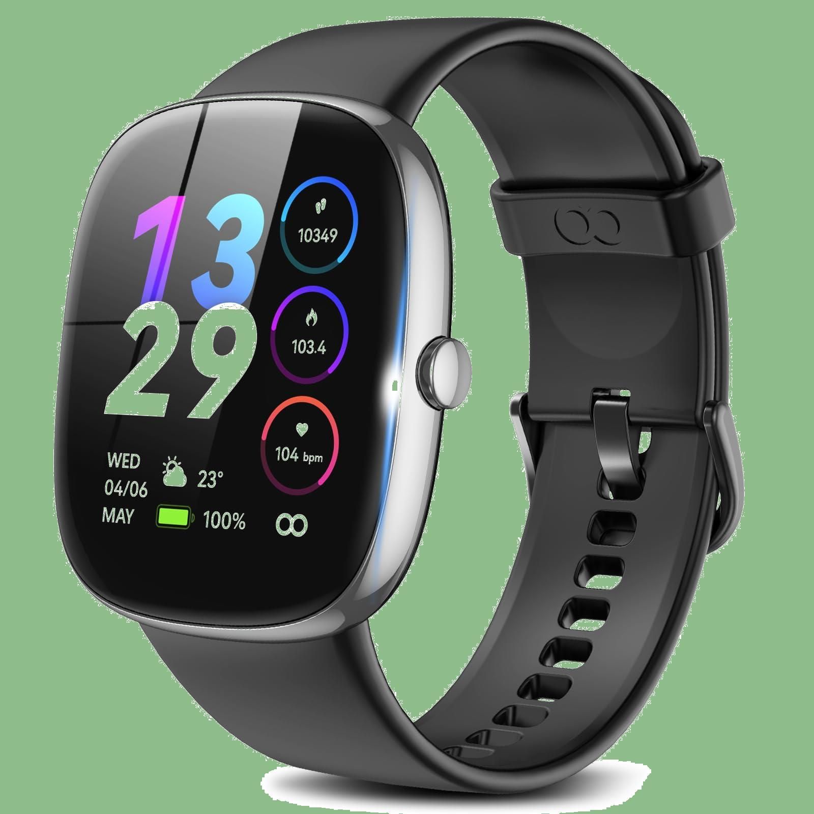 【在庫処分】スマートウォッチ【1.69インチ大画面 IP68防塵防水】Bluetooth5.3 着信＆メッセージ通知 Smart Watch アンドロイド対応 iPhone対応 活動量計 歩数計 音楽制御 睡眠観測 天気予報 タイマー 