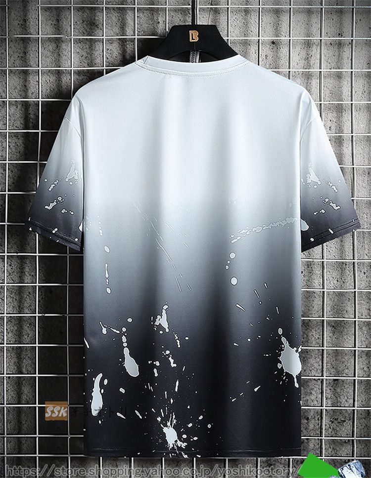 Tシャツ グラデーションtシャツ メンズ 半袖Tシャツ 夏服 涼しい