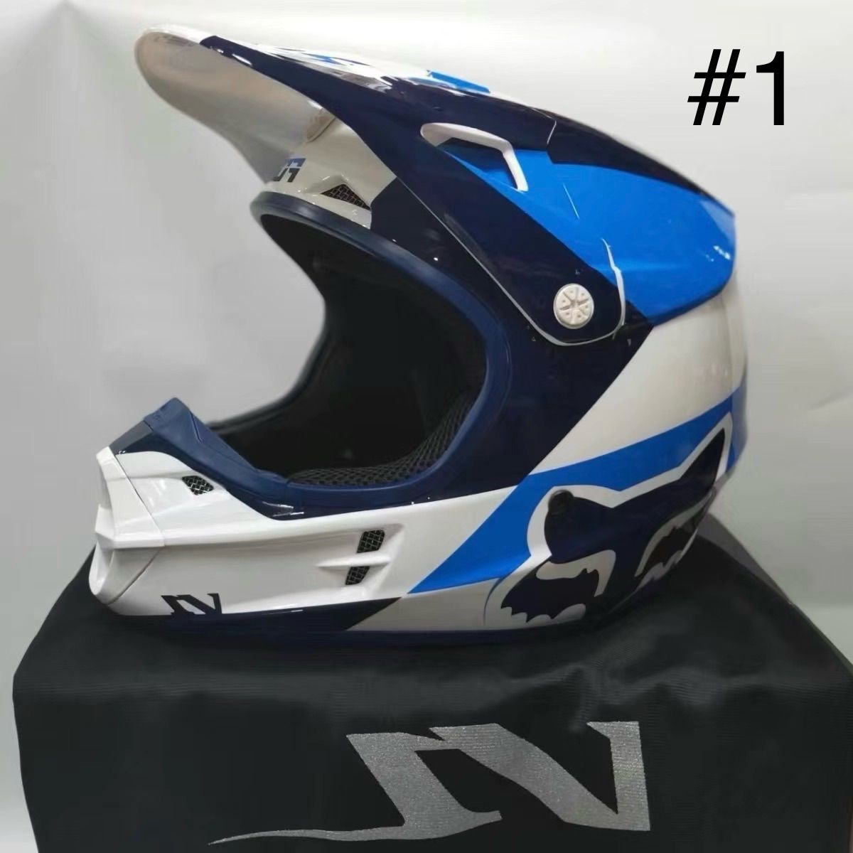 FOX オフロードヘルメット V1 カラー青 モトクロス V1 ヘルメット