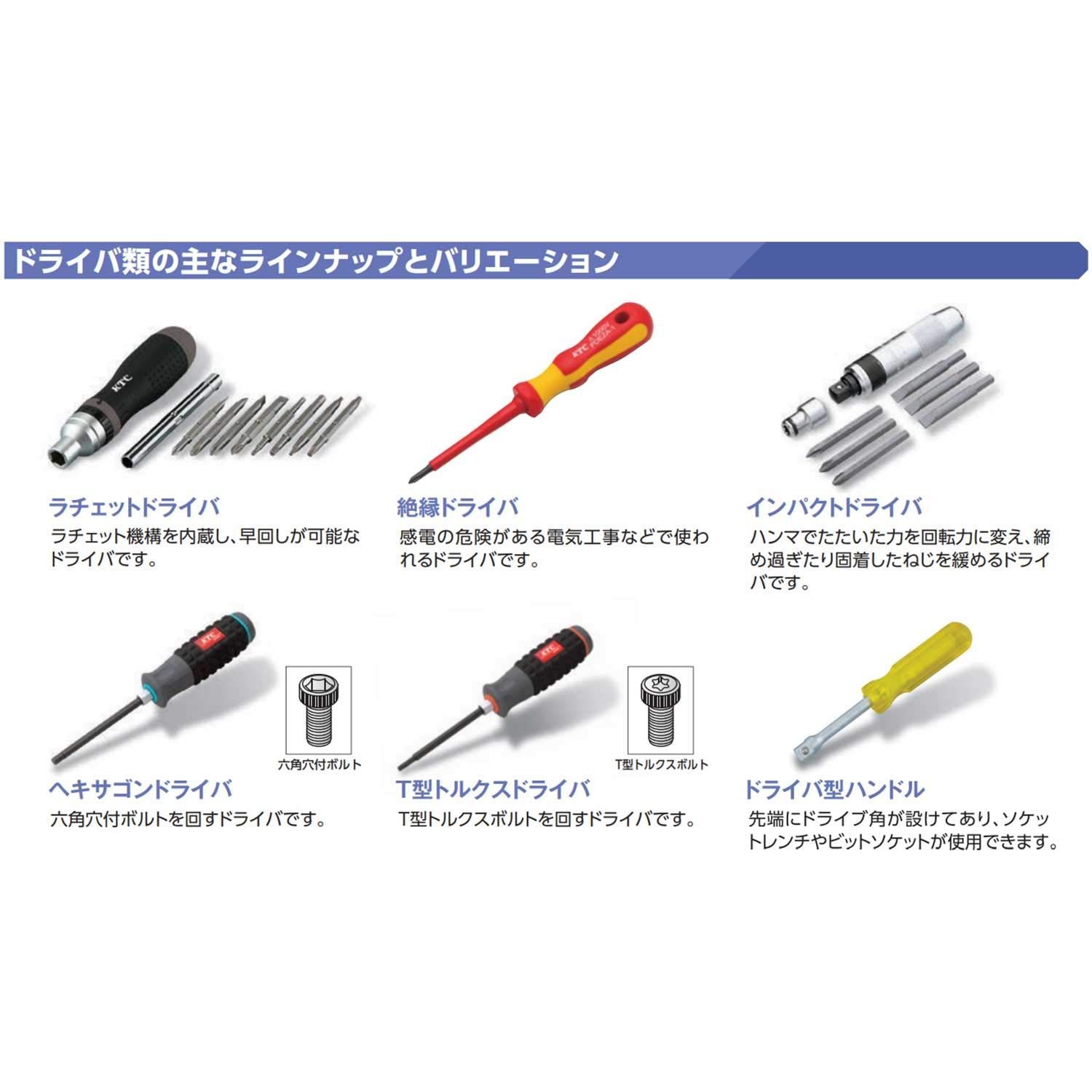 【送料無料】京都機械工具(KTC) ラチェットスタッビドライバ DBRS06