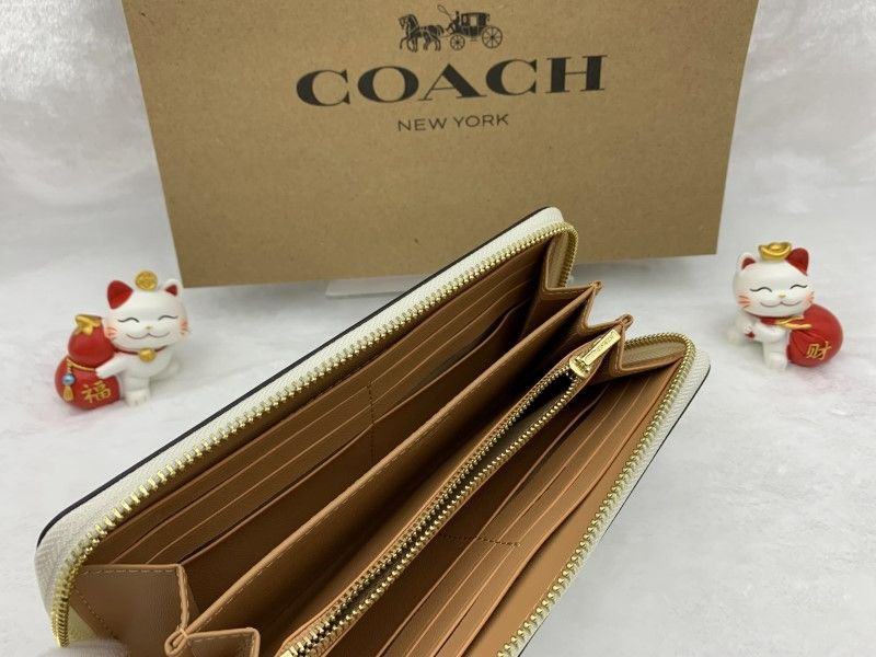 COACH】コーチ長財布アコーディオン ウォレット シグネチャー